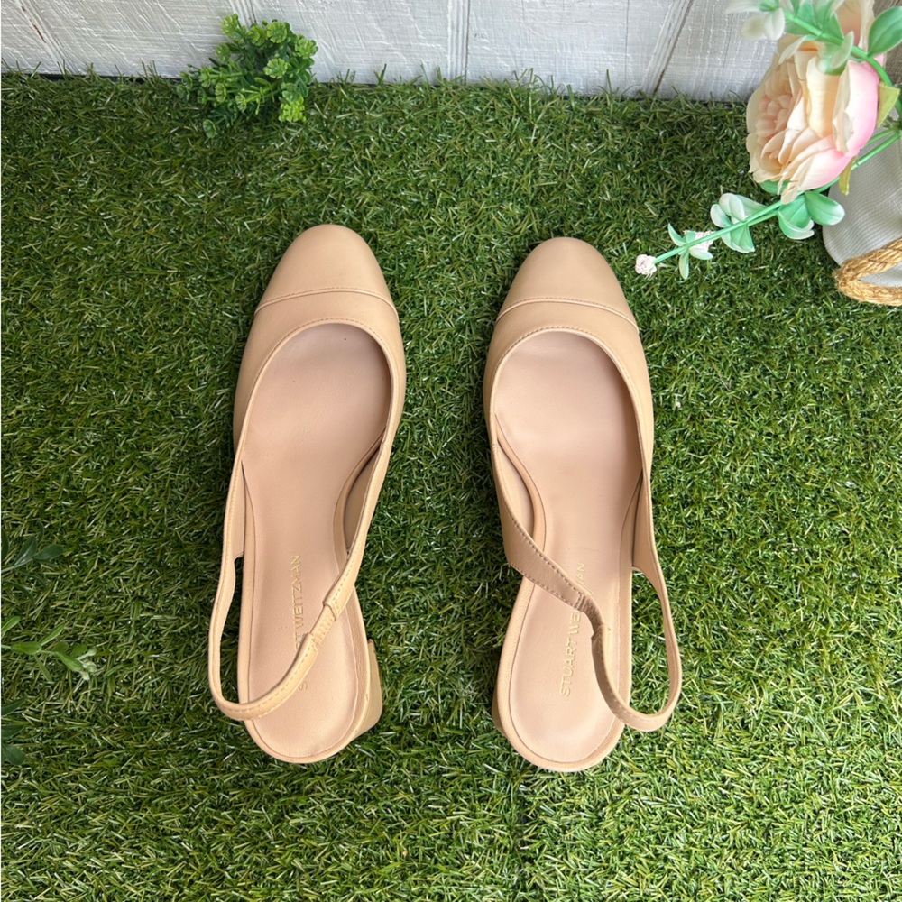 Stuart Weitzman 
Milla 55 Slingback Pump women 
495 Sz6 gently used
Golden Beige - Picture 7 of 16